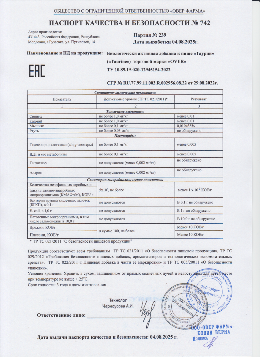 Паспорт №082025
